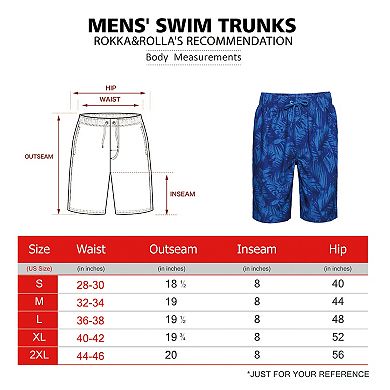 Men's Rokka&Rolla 8-in. Mesh Lined UPF 50+ Swim Trunks