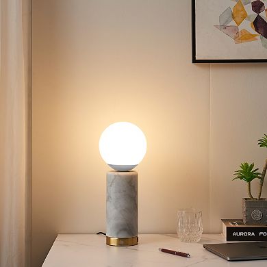 Ozarke Marble Glow Table Lamp with USB Charging Port