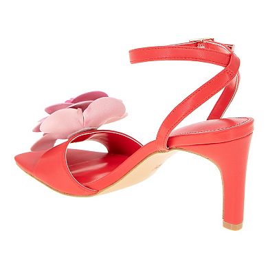 BCBGeneration Toori Ankle Strap Floral High Heel Women's Dress Sandals