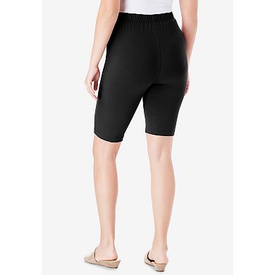 Roaman's Women's Plus Size Essential Stretch Bike Short