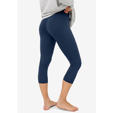 Ellos Women's Plus Size Knit Capri Leggings