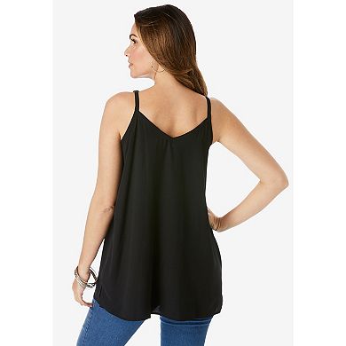 Roaman's Women's Plus Size V-neck Cami