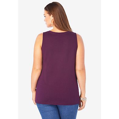 Roaman's Women's Plus Size Swing Ultimate Tank