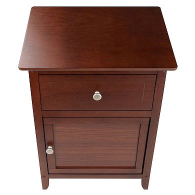 Versatile Accent Table Nightstand with Drawer Modern Bedside End Table for Bedroom or Living Room