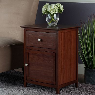 Versatile Accent Table Nightstand with Drawer Modern Bedside End Table for Bedroom or Living Room