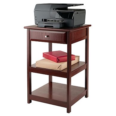 Printer Stand with Open Shelves - Ideal for Home Office, Sturdy Construction, Elegant Design