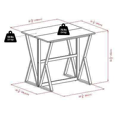 3-pc Drop Leaf Table With Cushion Seat Bar Stools