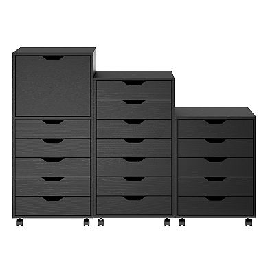 3-Pc Multi-Drawer Storage Cabinet Set