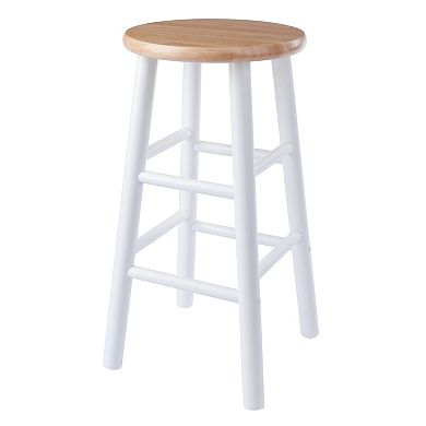 2-pc Counter Stool Set, Natural And White