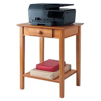 Modern Home Office Printer Stand with Storage Shelf