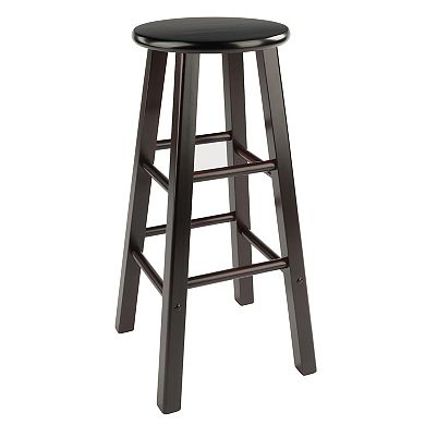 Espresso 2-Piece Counter Stool Set for Stylish Kitchen Seating