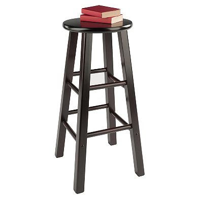 Espresso 2-Piece Counter Stool Set for Stylish Kitchen Seating