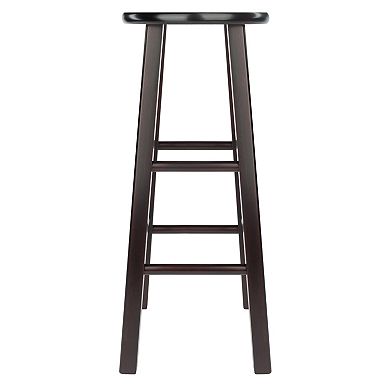 Espresso 2-Piece Counter Stool Set for Stylish Kitchen Seating