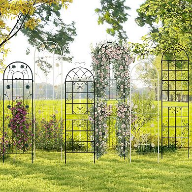 2 Pack 86.5 X 20 Inches Metal Garden Trellis For Climbing Plants