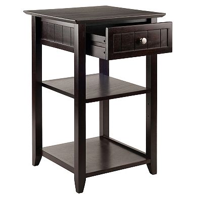 Charming Cottage Style Home Office Printer Stand, Dark Coffee