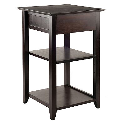 Charming Cottage Style Home Office Printer Stand, Dark Coffee