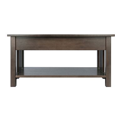 Modern Minimalist Coffee Table in Elegant Oyster Gray Finish - Stylish Living Room Furniture