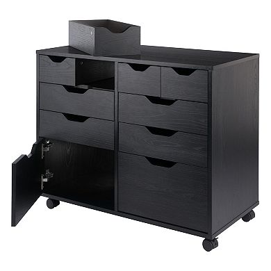 Bins & Drawers Multi-Storage Wide Mobile Cabinet