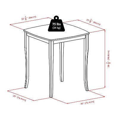 Modern 3-Piece High Dining Table Set with Saddle Seat Bar Stools