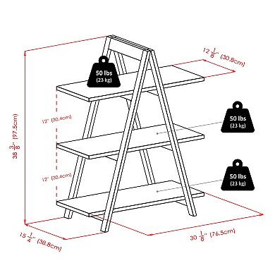 3-tier A-frame Shelf, Black