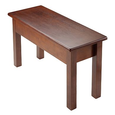 Classic Walnut Bench with Seat Storage for Entryway or Living Room