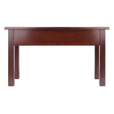 Classic Walnut Bench with Seat Storage for Entryway or Living Room