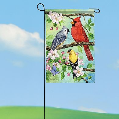 Collections Etc Floral Garden Birds Double Sided Garden Flag