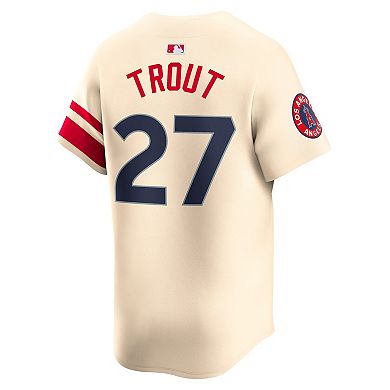 Men's Nike Mike Trout Cream Los Angeles Angels City Connect Limited Player Jersey