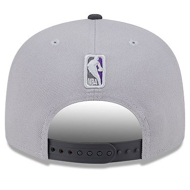 Men's New Era Gray/Charcoal Los Angeles Lakers 2024 NBA Draft 9FIFTY Snapback Hat