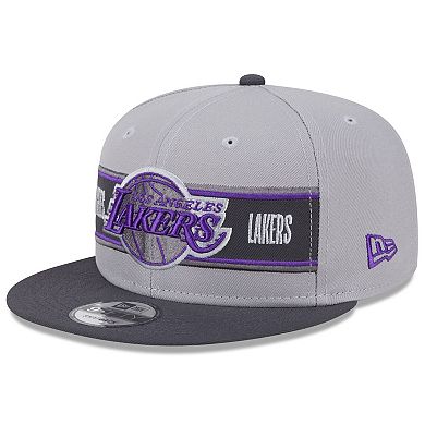 Men's New Era Gray/Charcoal Los Angeles Lakers 2024 NBA Draft 9FIFTY Snapback Hat