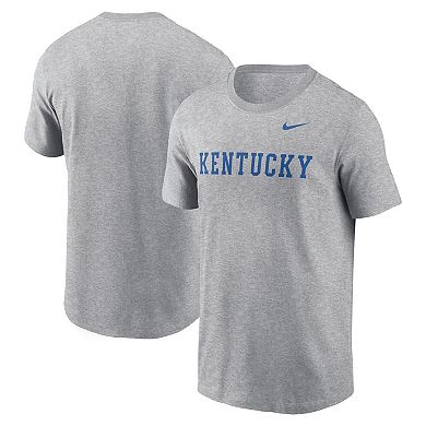 Men's Nike Heather Gray Kentucky Wildcats Primetime Evergreen Wordmark T-Shirt