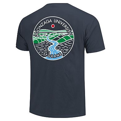 Unisex Navy Gonzaga Bulldogs Scenic Comfort Colors T-Shirt