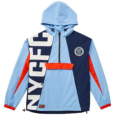 Unisex Live Breathe Futbol Navy New York City FC Tekker Half-Zip Anorak Jacket