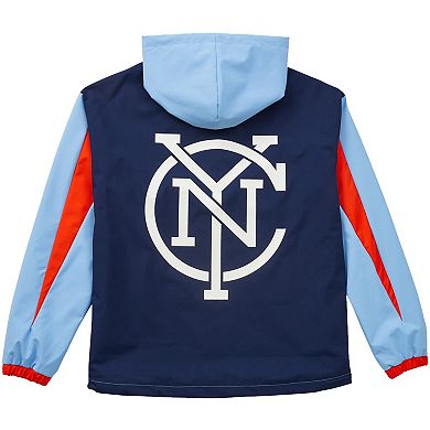 Unisex Live Breathe Futbol Navy New York City FC Tekker Half-Zip Anorak Jacket