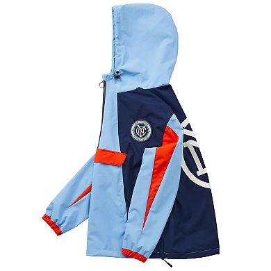 Unisex Live Breathe Futbol Navy New York City FC Tekker Half-Zip Anorak Jacket