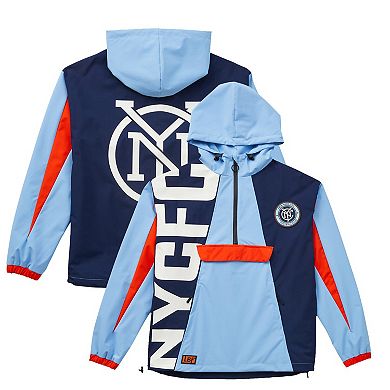 Unisex Live Breathe Futbol Navy New York City FC Tekker Half-Zip Anorak Jacket