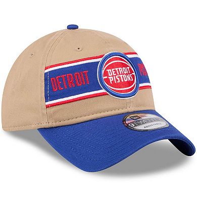 Men's New Era Tan/Blue Detroit Pistons 2024 NBA Draft 9TWENTY Adjustable Hat