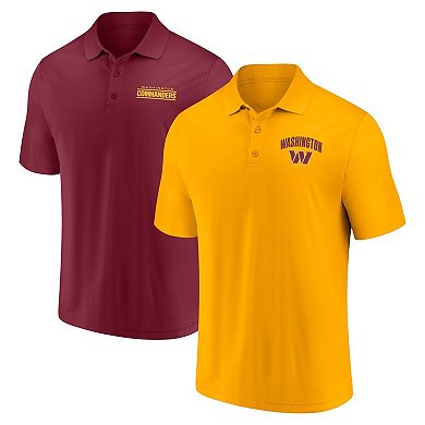 Men's Fanatics Washington Commanders Lockup Two-Pack Polo Set