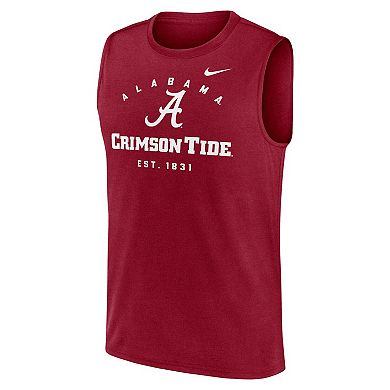 Men's Nike Crimson Alabama Crimson Tide Primetime Legend Lock Up Performance Muscle Tank Top