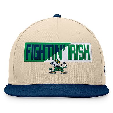 Men's Top of the World Khaki Notre Dame Fighting Irish Goalaso Snapback Hat