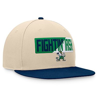 Men's Top of the World Khaki Notre Dame Fighting Irish Goalaso Snapback Hat