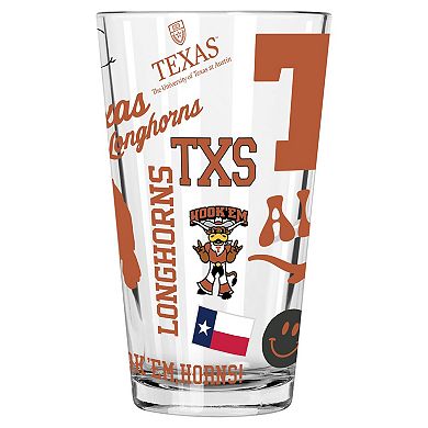 The Memory Company Texas Longhorns 2-Pack 16oz. Pint Glass Loco Design Set