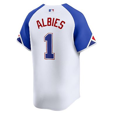 Men's Nike Ozzie Albies White Atlanta Braves City Connect Limited Player Jersey