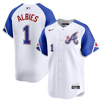 Men's Nike Ozzie Albies White Atlanta Braves City Connect Limited Player Jersey