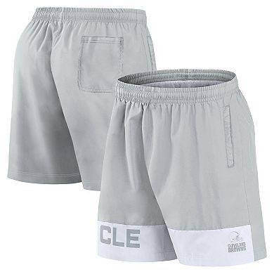 Men's Fanatics Gray Cleveland Browns Elements Shorts