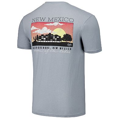 Men's Gray New Mexico Lobos Campus Scenery Comfort Color T-Shirt