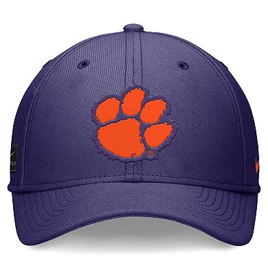 Unisex Nike Purple Clemson Tigers 2024 Sideline Rise Swoosh Flex Hat