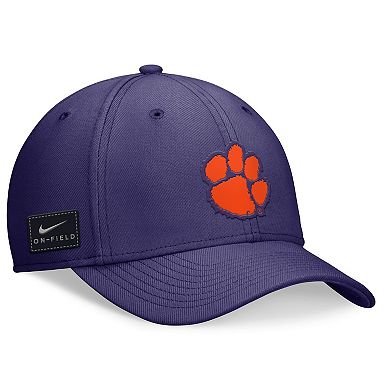 Unisex Nike Purple Clemson Tigers 2024 Sideline Rise Swoosh Flex Hat