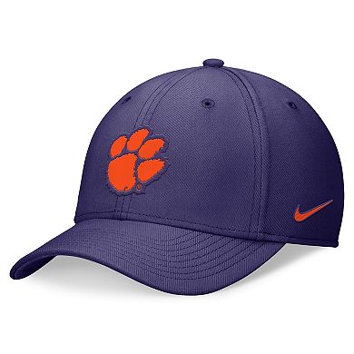 Unisex Nike Purple Clemson Tigers 2024 Sideline Rise Swoosh Flex Hat