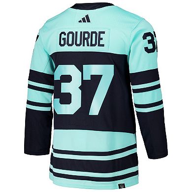 Men's adidas Yanni Gourde Light Blue Seattle Kraken Reverse Retro 2.0 Authentic Player Jersey